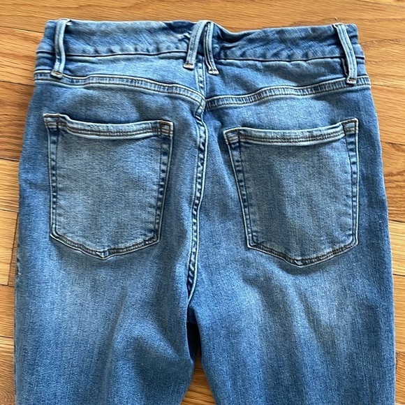 Good American Good Legs Distressed Ankle Skinny Jeans Denim Blue752 Women 8 29 - Picture 6 of 7